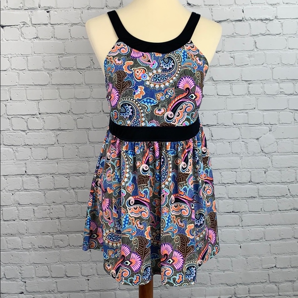 FIT 4 U Parasol Paisley Print Banded Swim Dress
